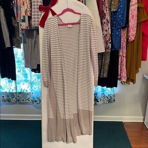 Soma Striped Long Cardiganl